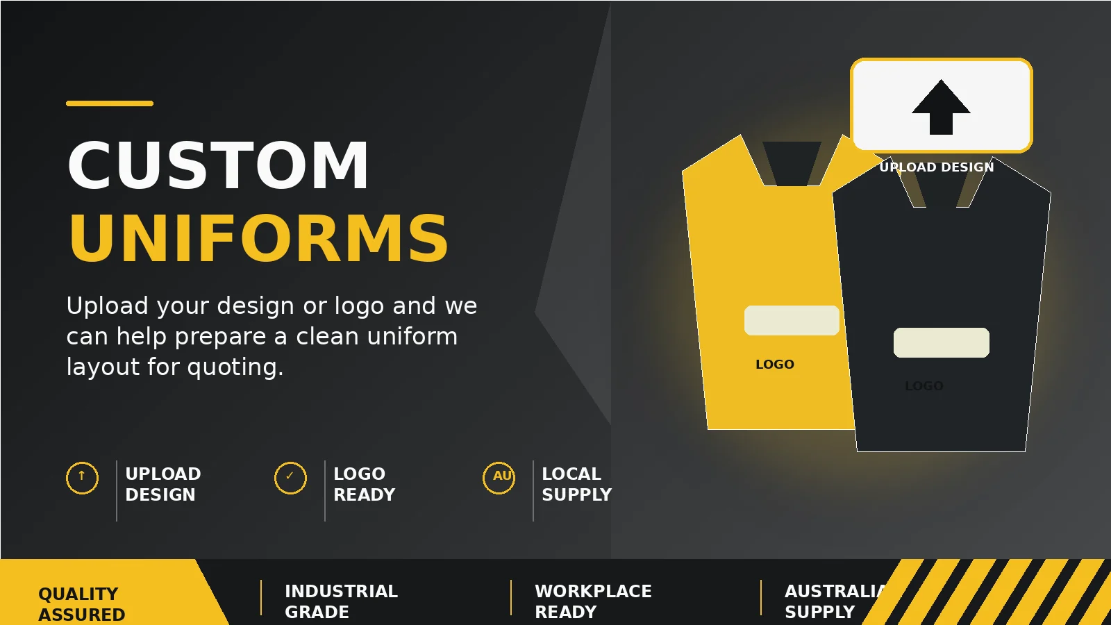 Custom made uniforms range
