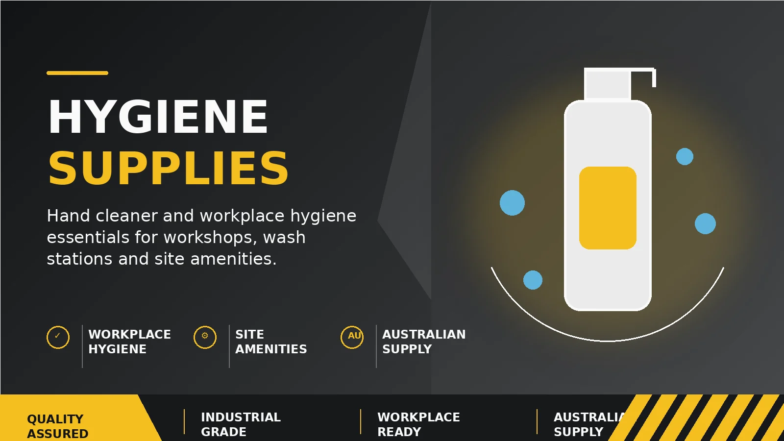 Workplace hygiene supplies banner