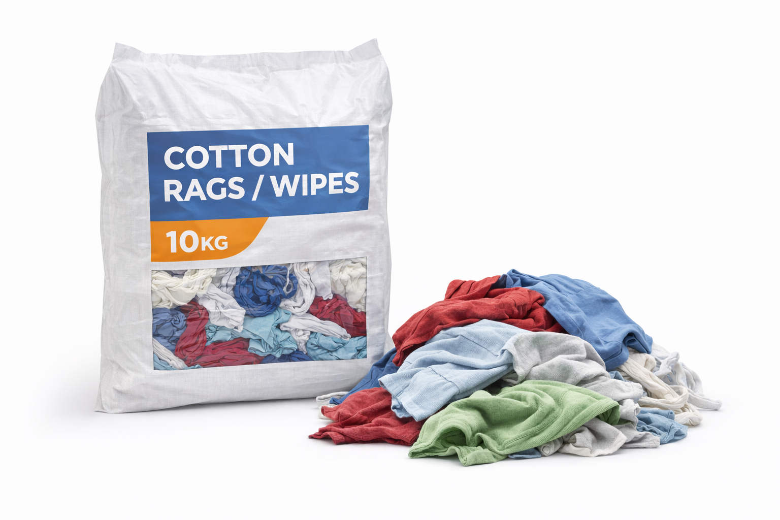 Cotton rags and wipes pack