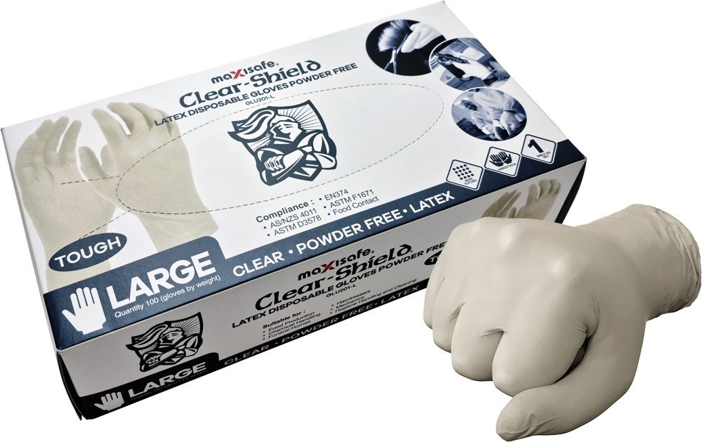 Latex disposable gloves powder free